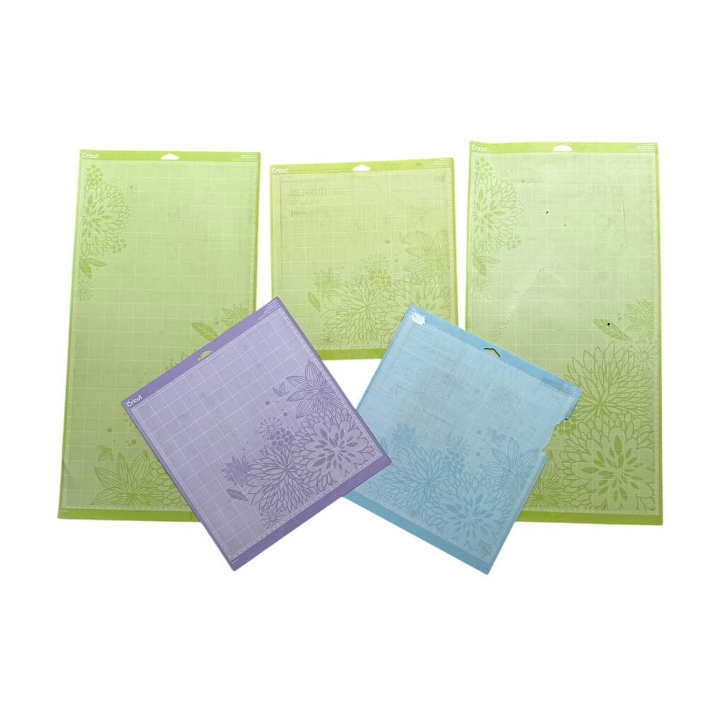 Cricut Cutting Mats bundle of 5 Two 12” x 24” Three 12” x 12” Silhouette Gift